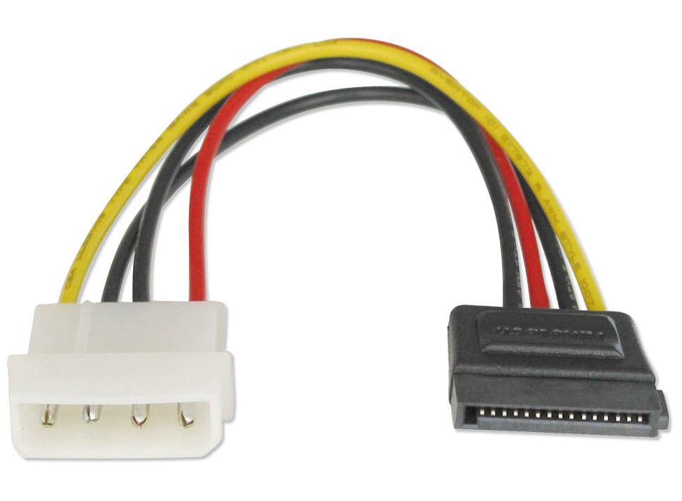 Astrotek SATA Power Cable 15cm 4 pins Male to 15 pins Female 18AWG RoHS LS Astrotek SATA Power Cable 15cm 4 pins Male to 15 pins Female 18AWG RoHS LS